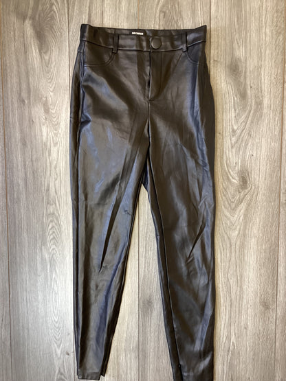 Zara Trafaluc Black Pleather Leggings Size M