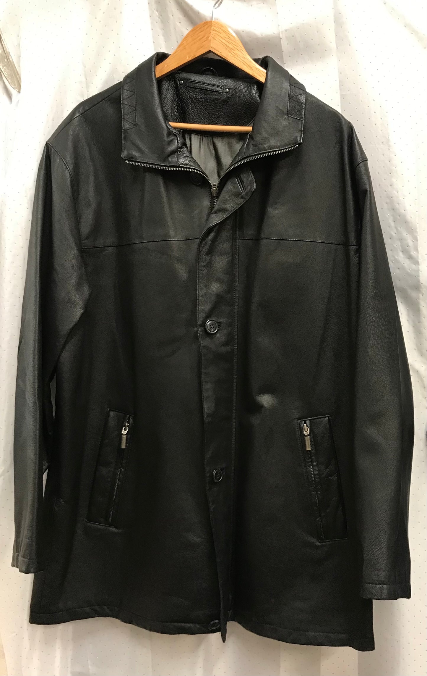 Black Leather jacket 50chest