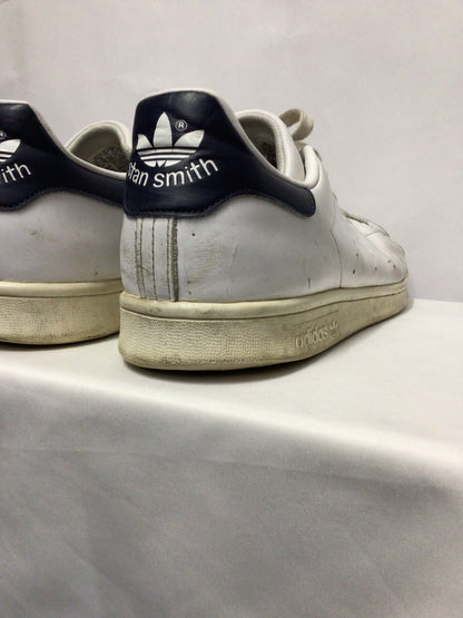 Adidas Originals White and Navy Leather Stan Smith Trainers 14