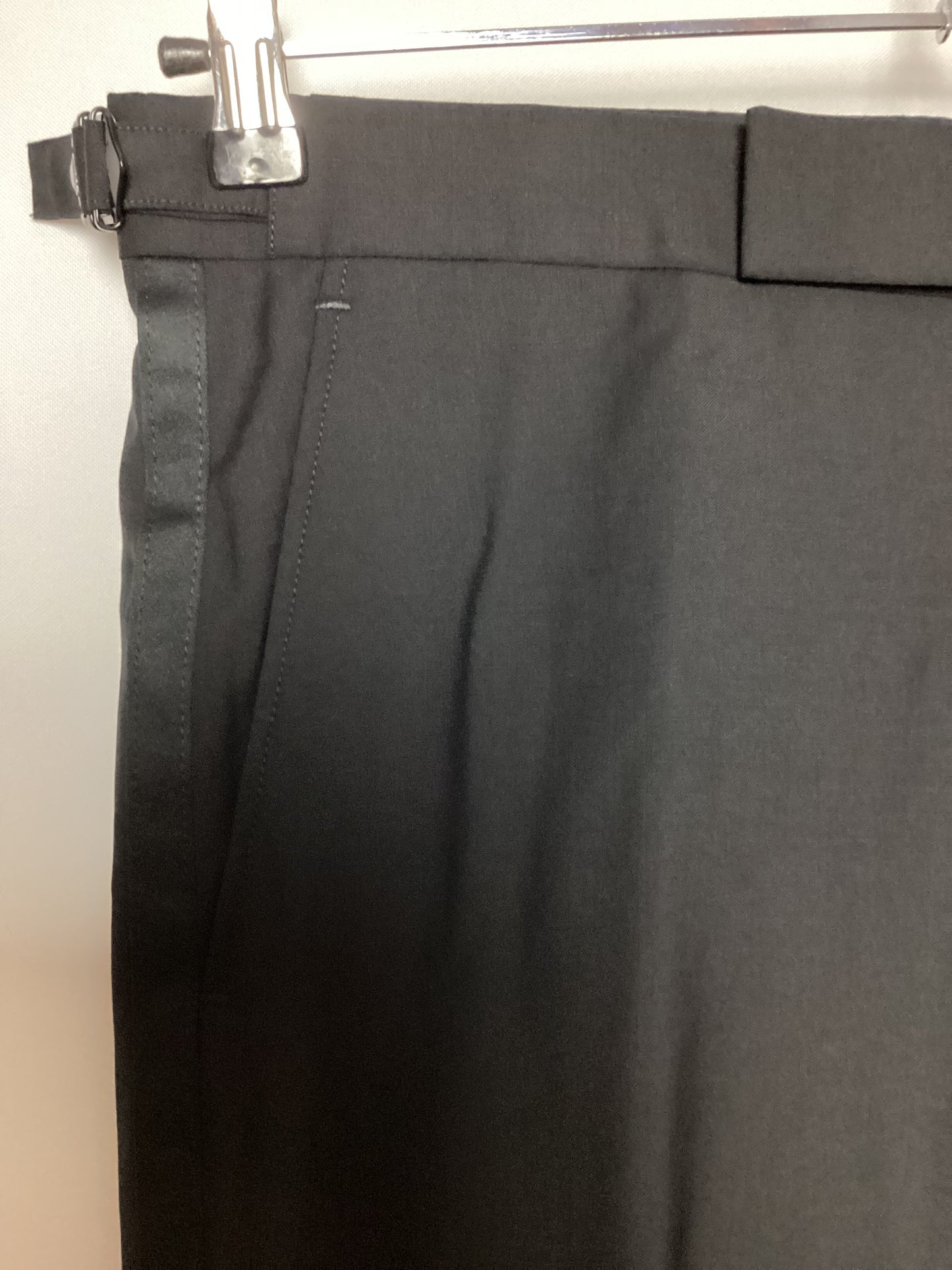 Richard James Savile Row Classic Wool and Mohair Black Trousers Size 32R