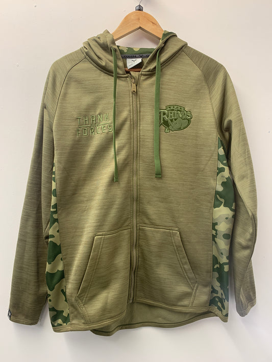 Leeds Rhino Khaki Hoodie Size M