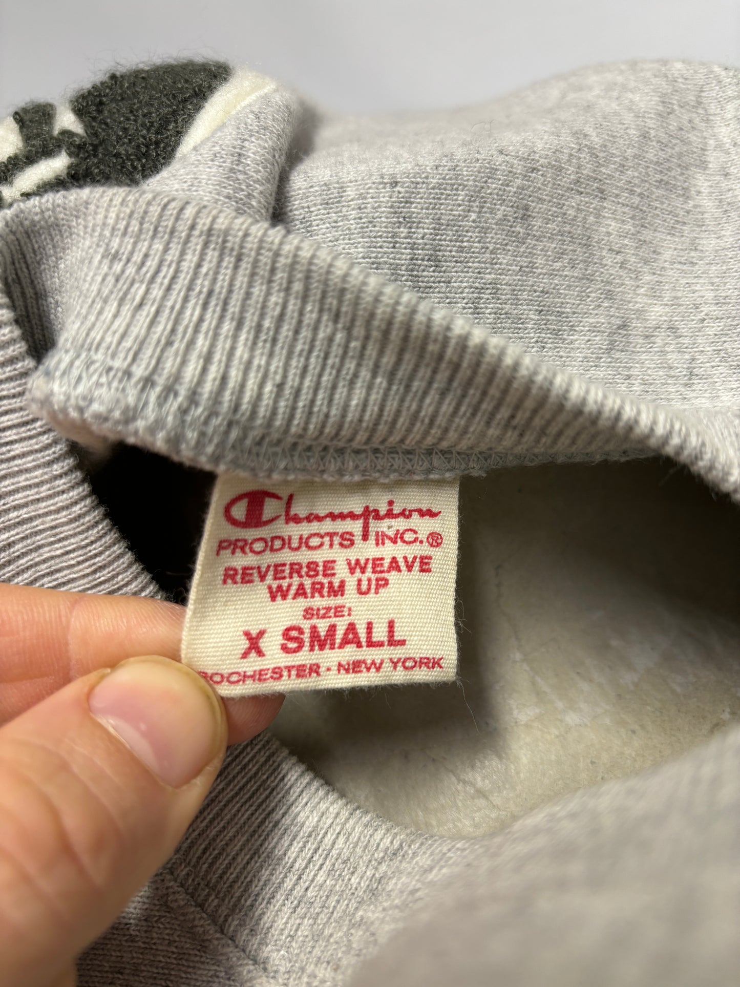 Champion Grey New York Crew Neck Sweater XS