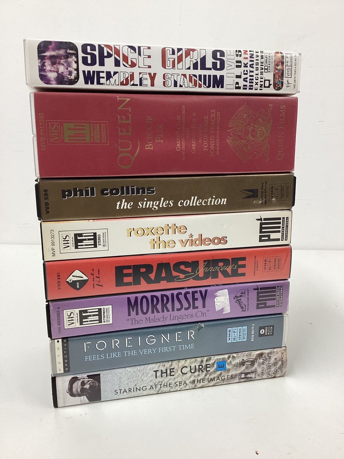 8 Music VHS Tapes joblot