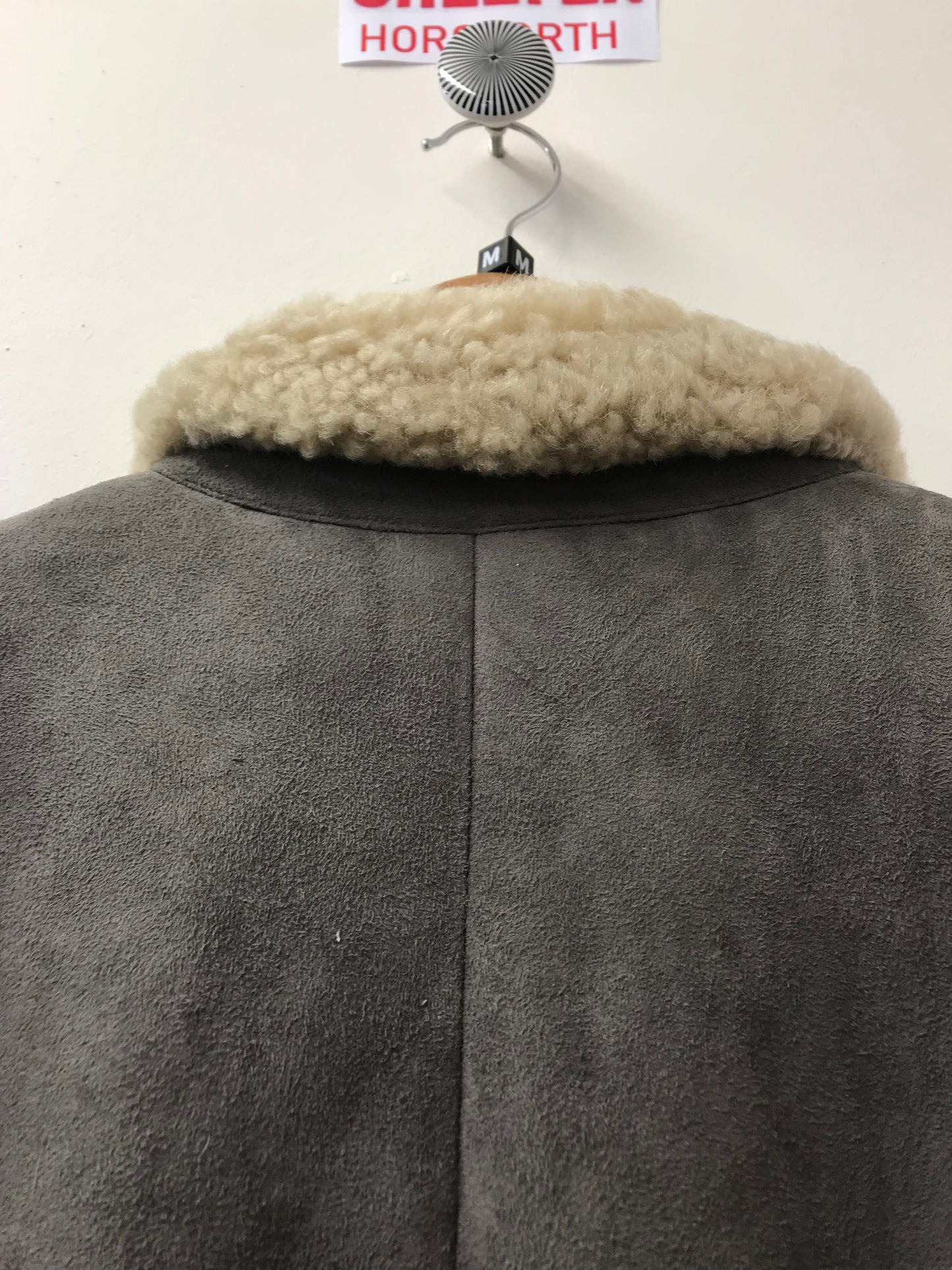 BNWT All Saints Ferland Shearling Sheepskin Beige Jacket Size M