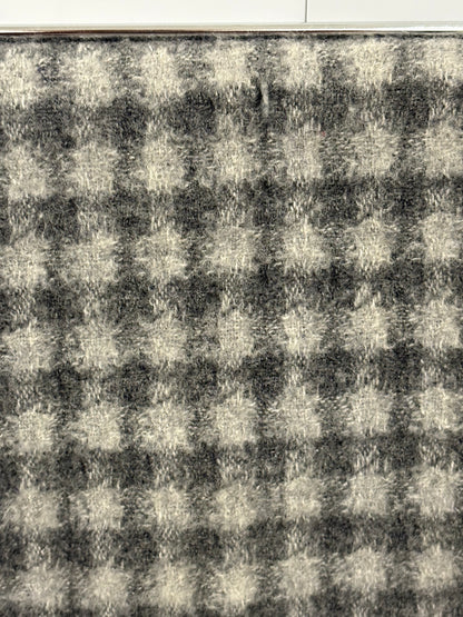 Frangi Gingham Grey Lambswool Scarf