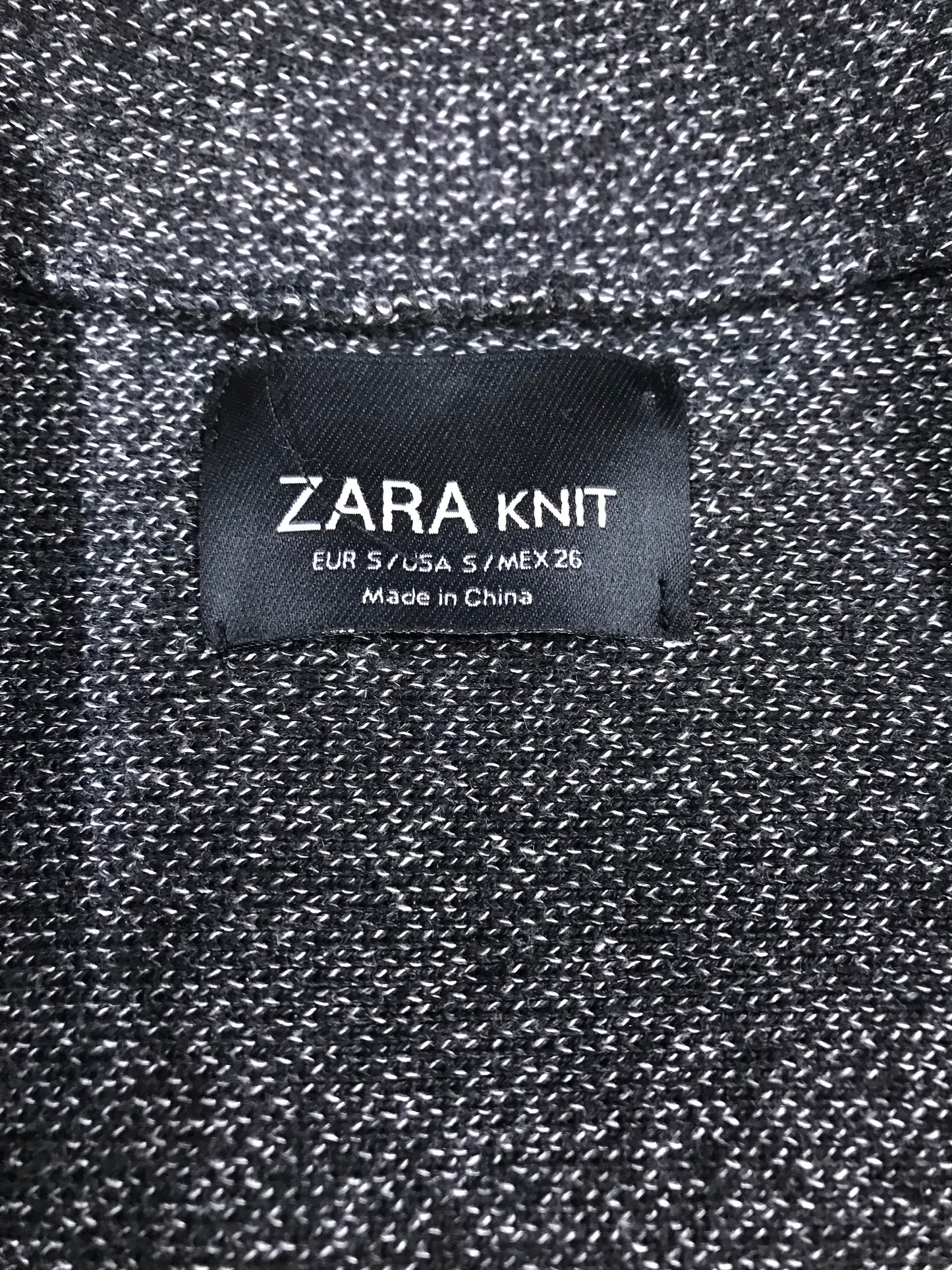 Zara Knit Tunic Grey Size Small