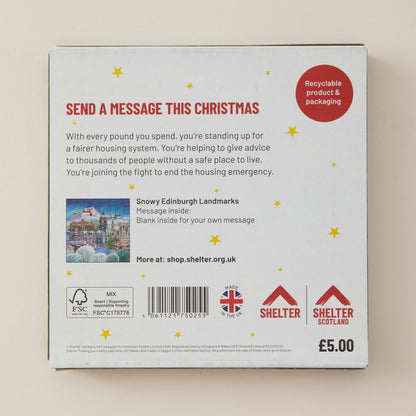 Snowy Edinburgh Landmarks Christmas Cards - Pack of 10