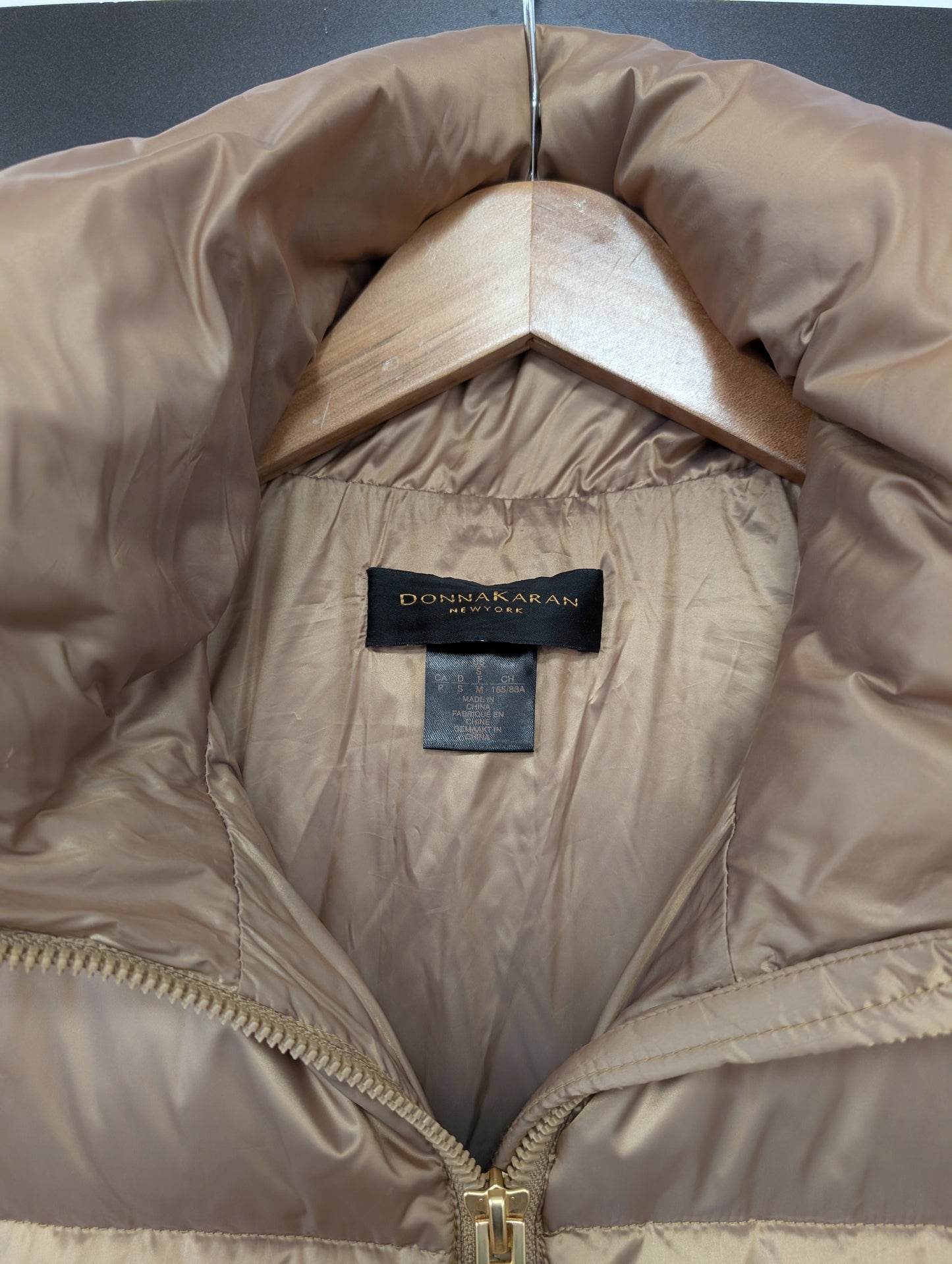 Donna Karan Metallic Gold Filler Jacket Size S
