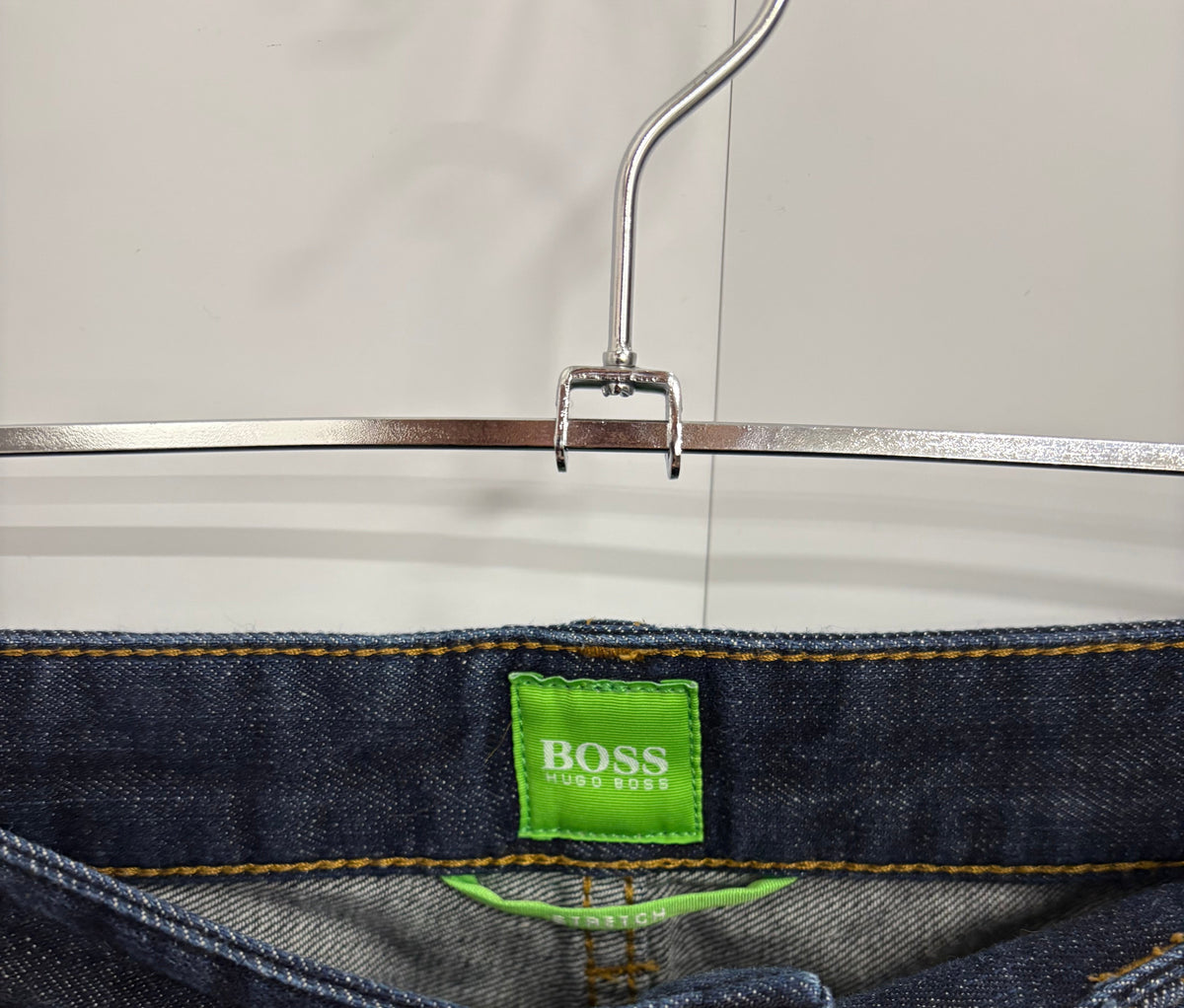 BOSS Green Hugo Boss Navy Stretch Mens Denim Jeans Size 36/32