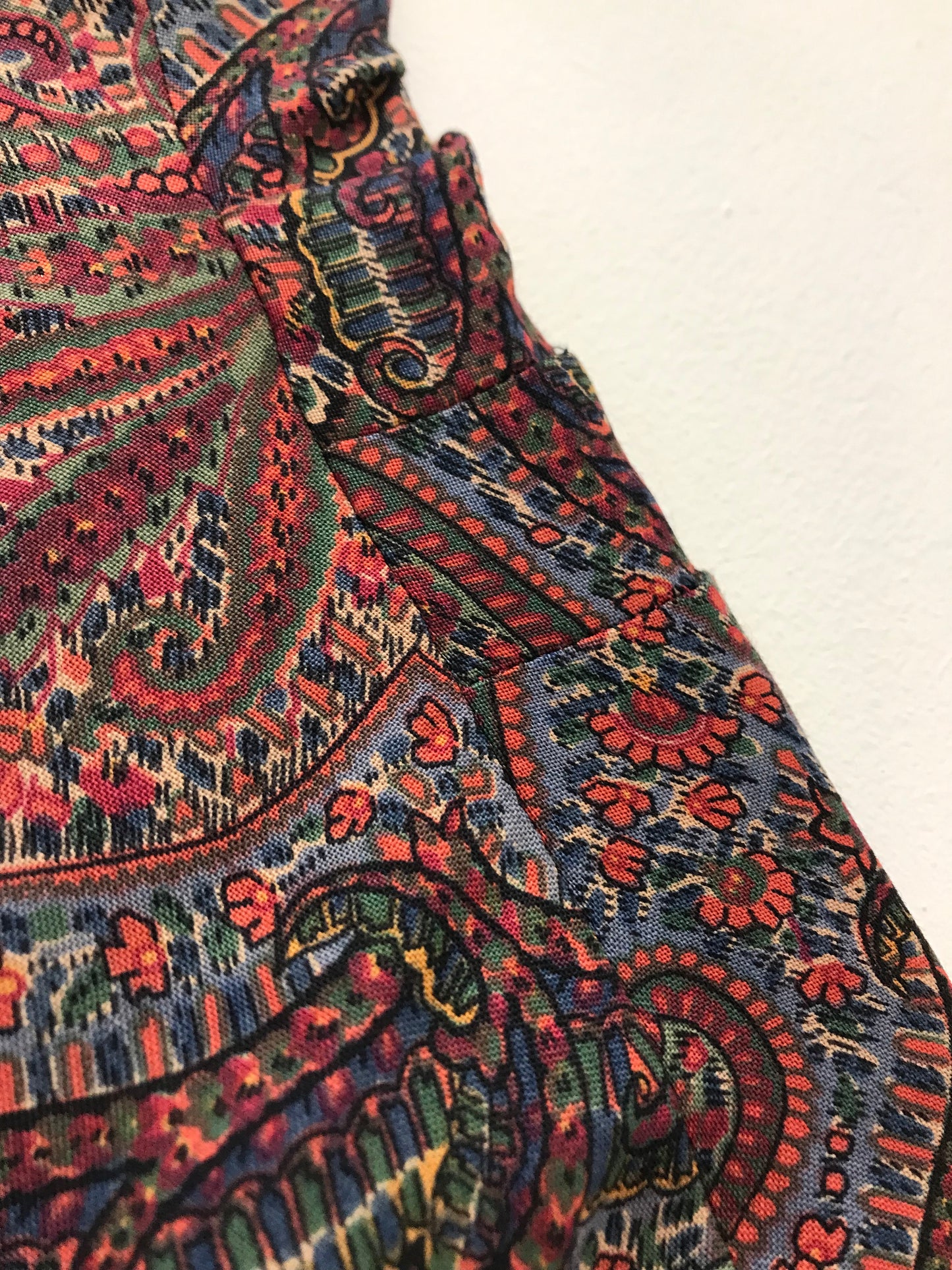 Vintage Multi Coloured Paisley Mid Length Dress