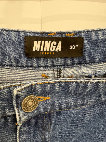 Minga London Women’s Lace-Up Patch Jeans W30