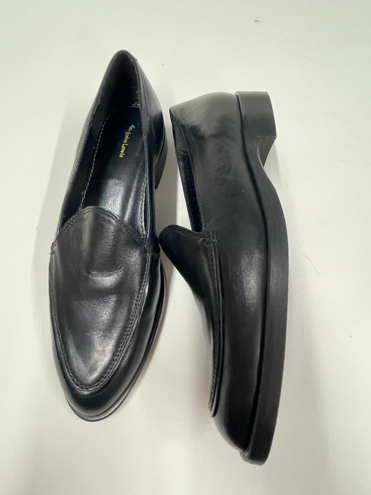 John Lewis Black Slip On Shoes Size 3