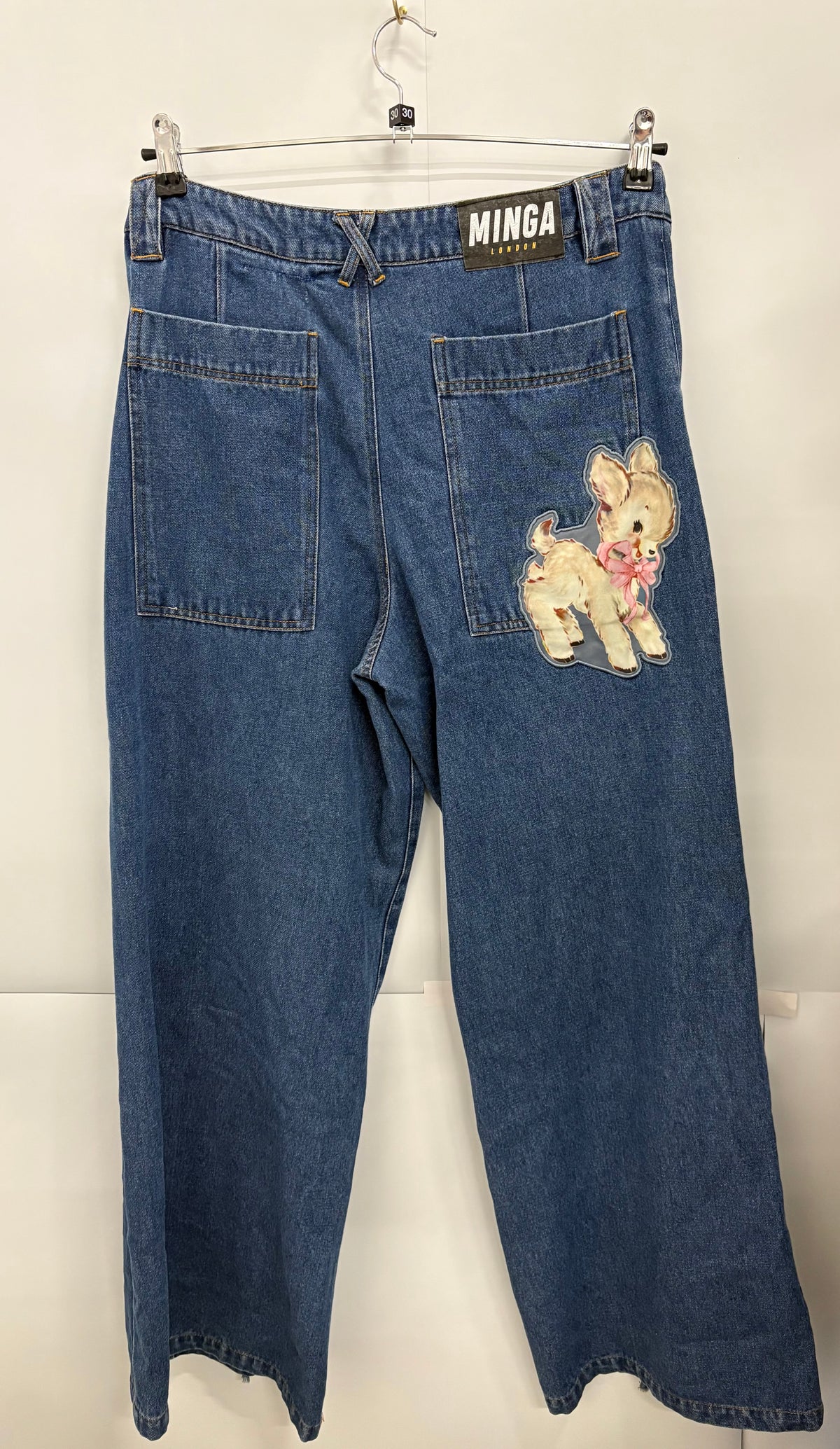 Minga London Women’s Lace-Up Patch Jeans W30