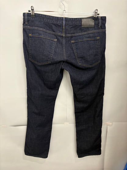 BOSS Green Hugo Boss Navy Stretch Mens Denim Jeans Size 36/32