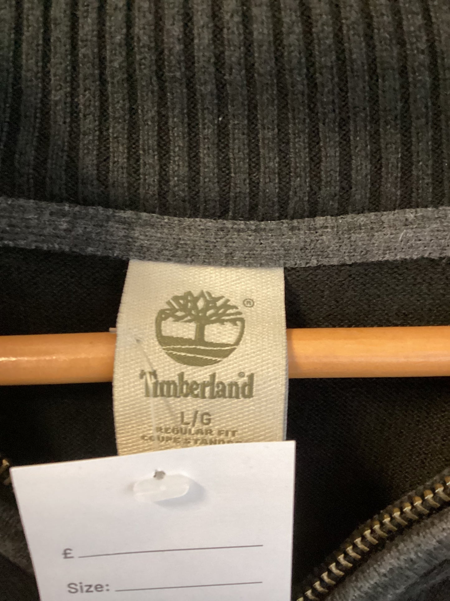 Timberland, Black, Zip Neck Jumper, Size L