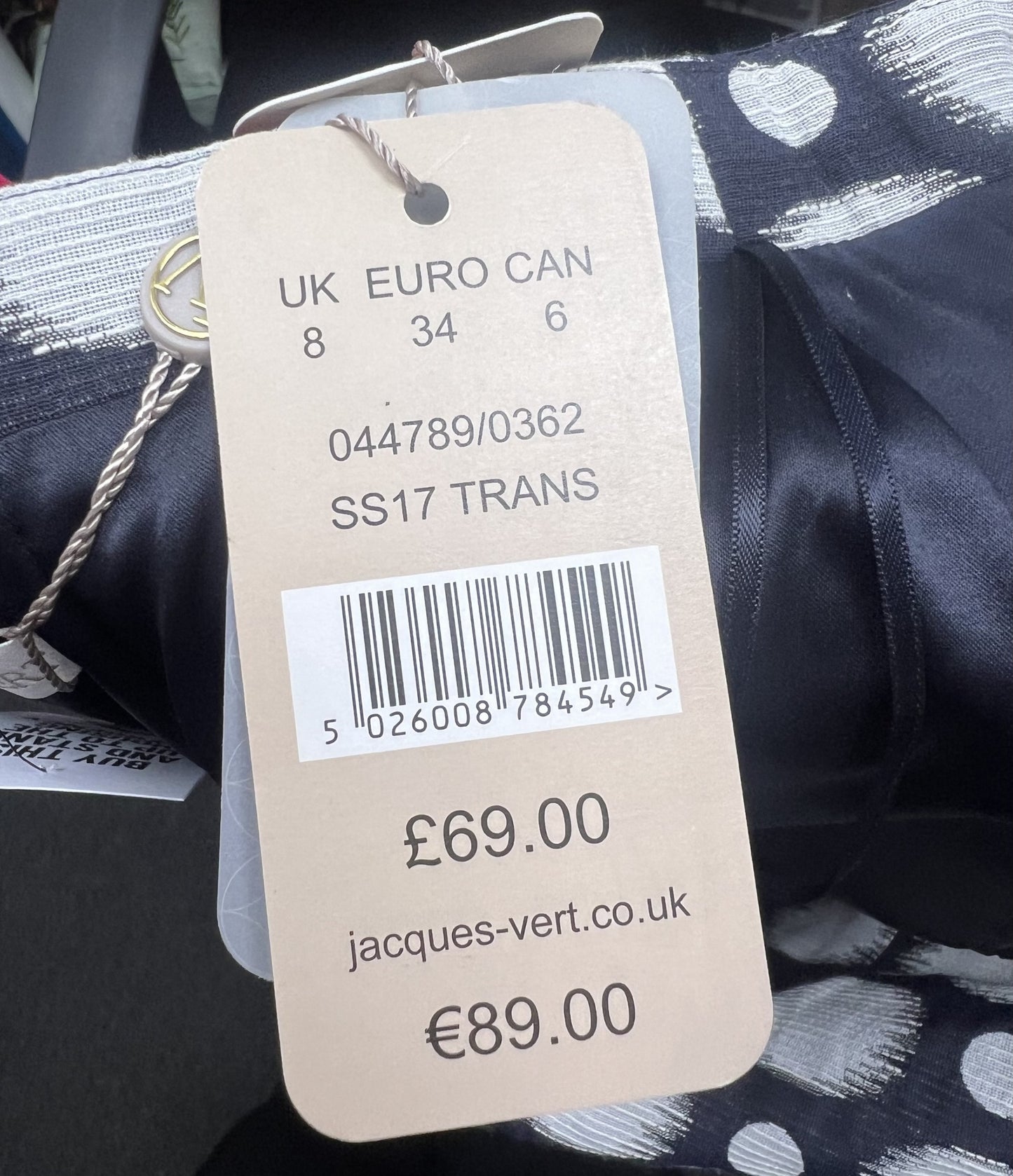 Jacques Vert Black White Midi Skirt Size 8 BNWT