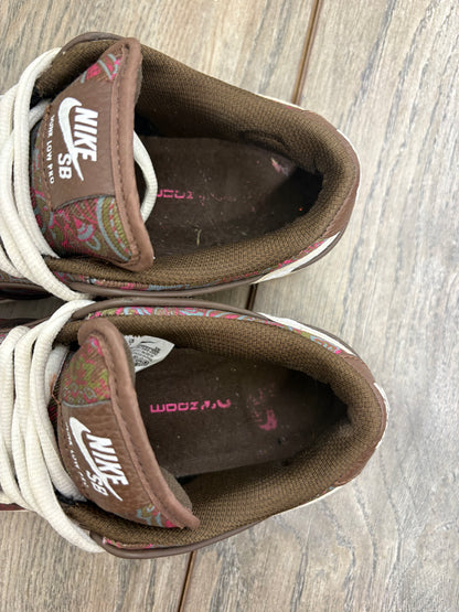 Nike SB Dunk Low Pro Paisley Brown Trainers Size 4.5