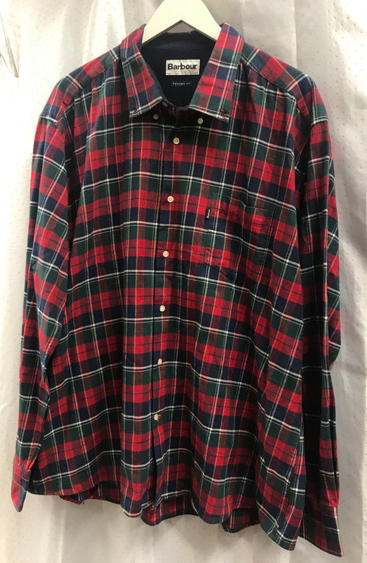 Barbour Red Barbour Checked  Castlebay Shirt Pit to Pit 28.5inch  100% Cotton 5XL