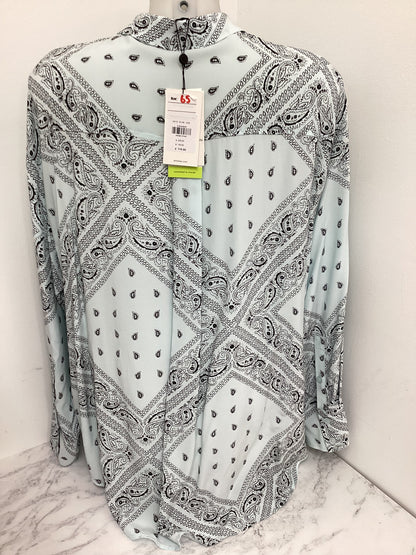 Whistles, Brand New Tags, Light Blue Patterned Shirt. Size 12