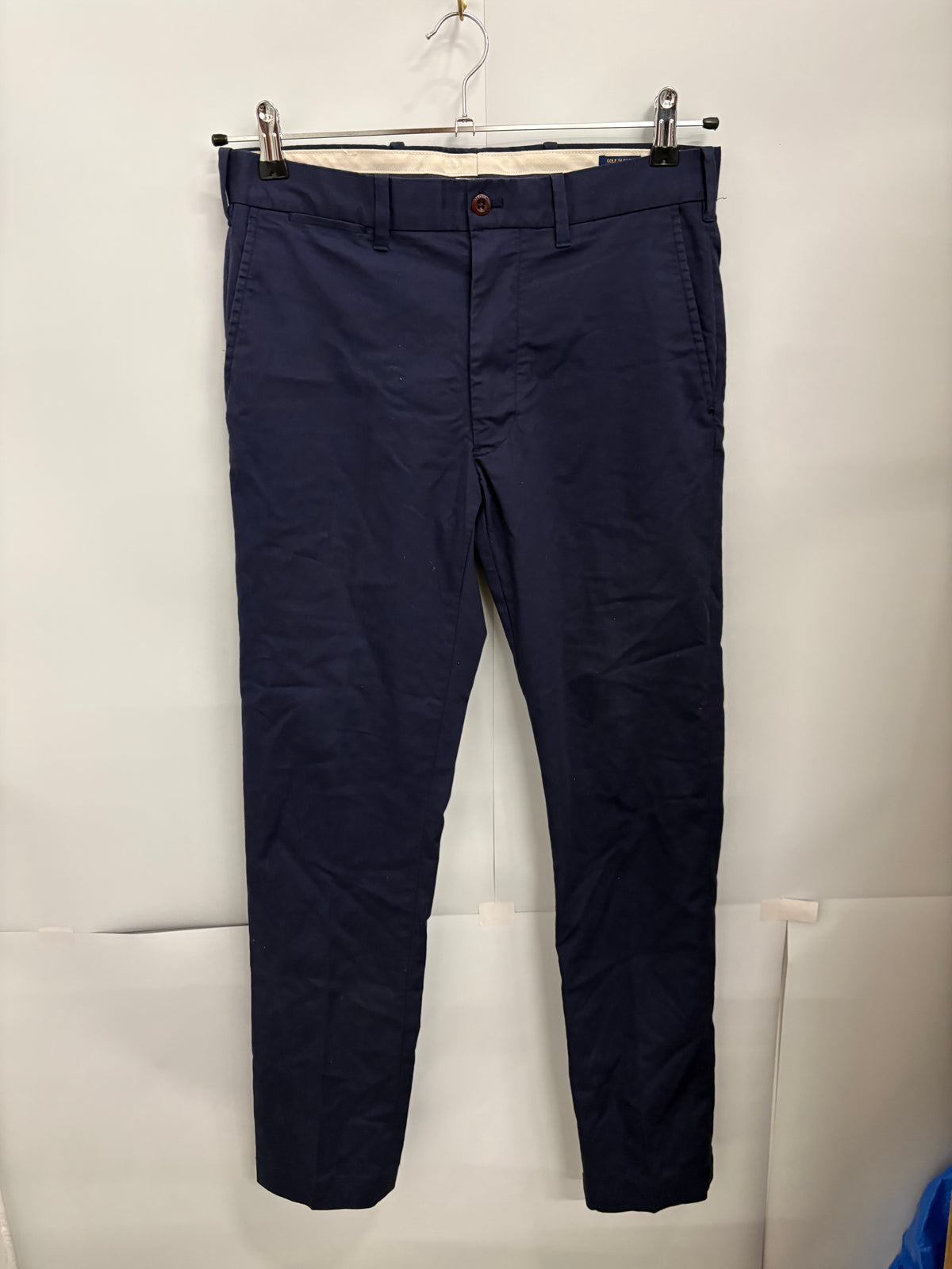Polo Golf Ralph Lauren Mens Navy Performance Chino Trousers Size 30/32