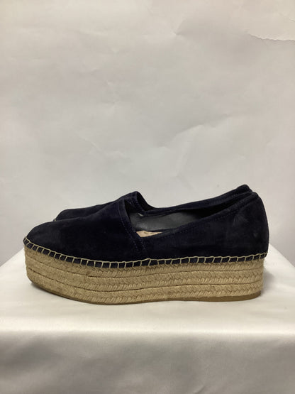 Miu Miu Navy Suede Platform Espadrilles 7.5