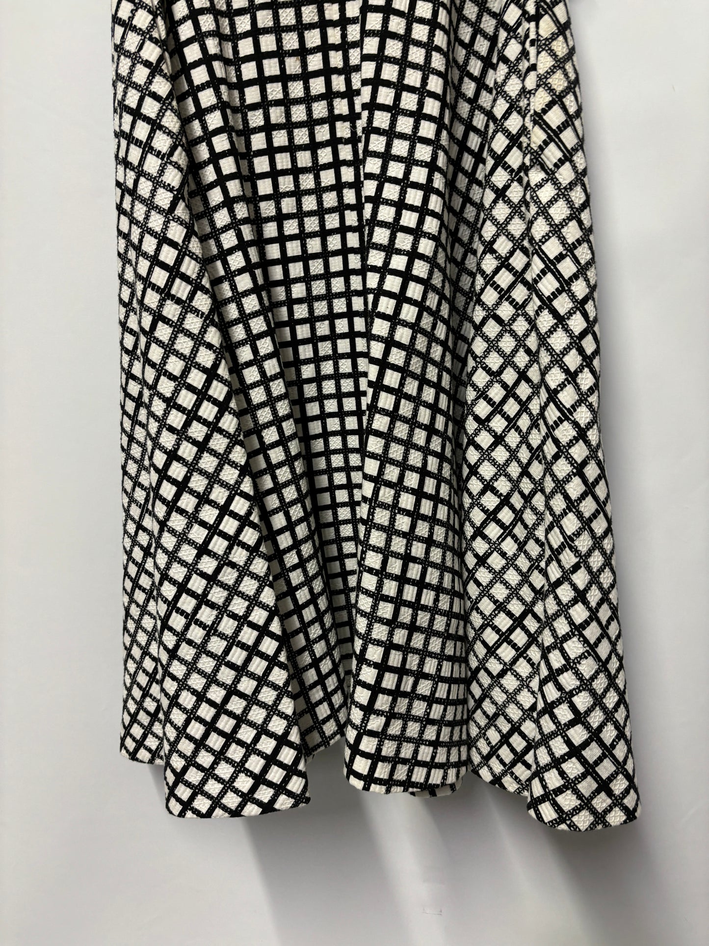 MaxMara Studio Black and White Belted A-line Dress 12 BNWT