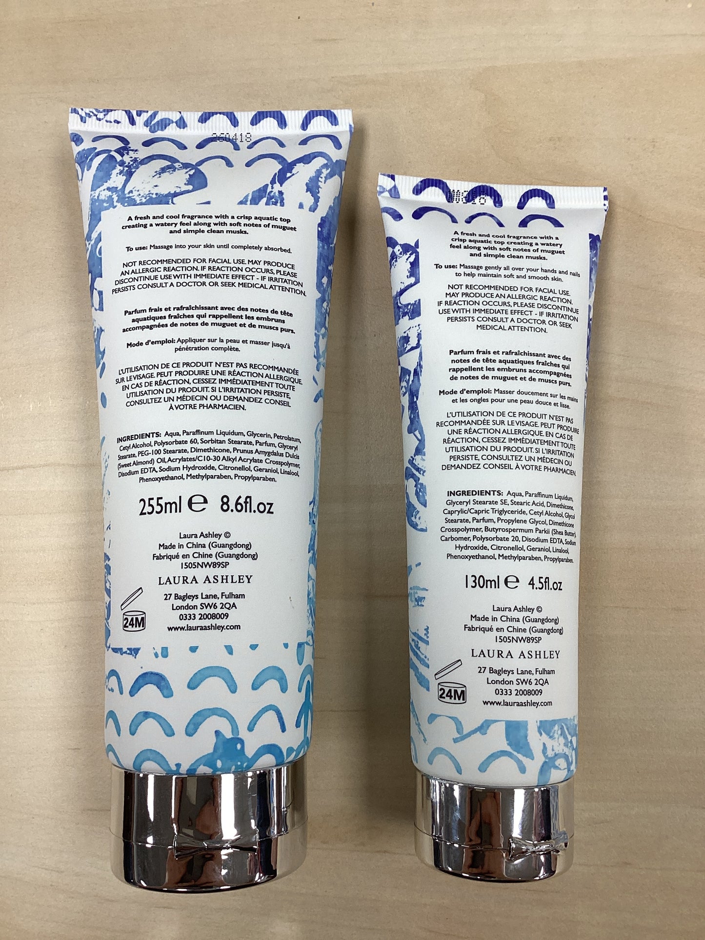 New Sealed Set Of 2 Laura Ashley Samphire Sea Minerals Body Lotion Hand Nail Cream