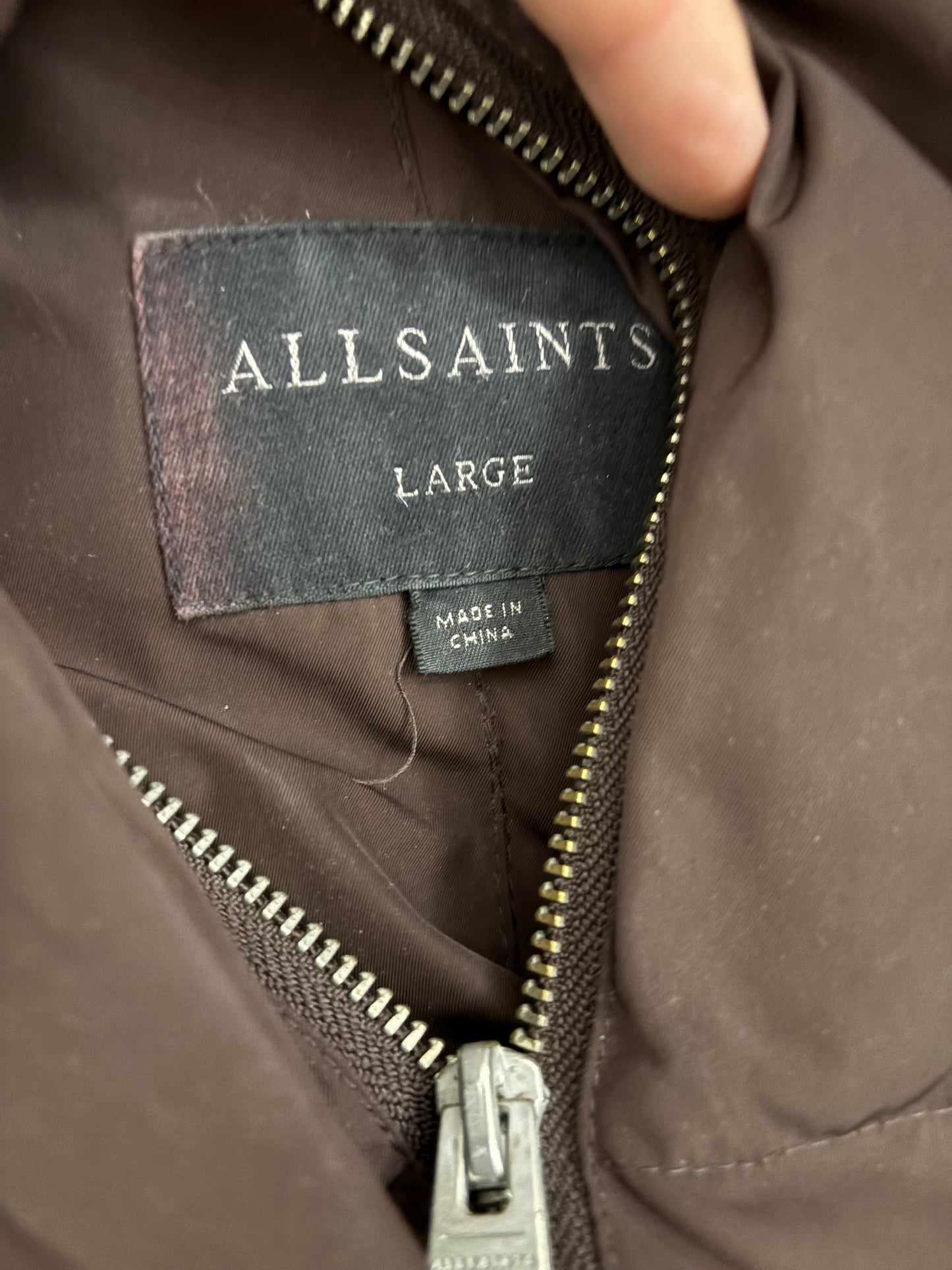AllSaints Mens Novern Reversible Ramskull Puffer Jacket Size L