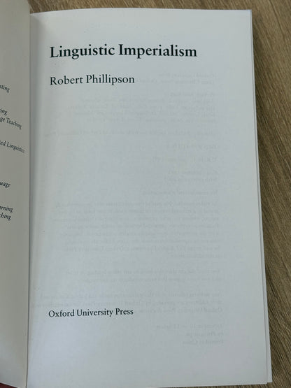 Linguistic Imperialism by Robert Phillipson