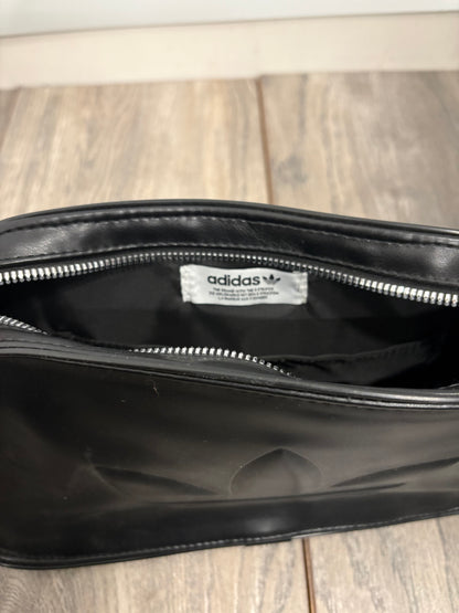 Adidas Originals Trefoil Black Leather Shoulder Bag
