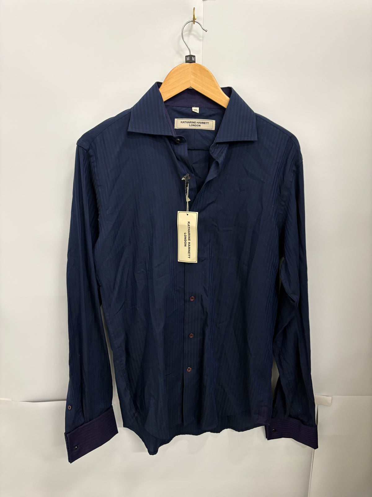 Katharine Hamnett London Mens Navy Dress Shirt Size M
