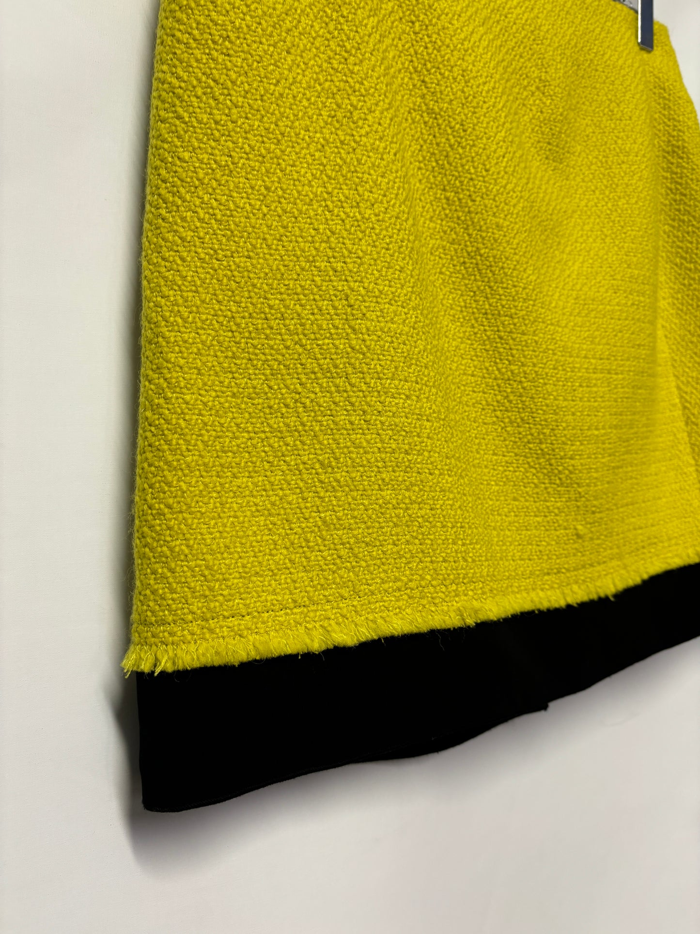 Diane Von Furstenberg Yellow Wool Blend Mini Skirt X-Small