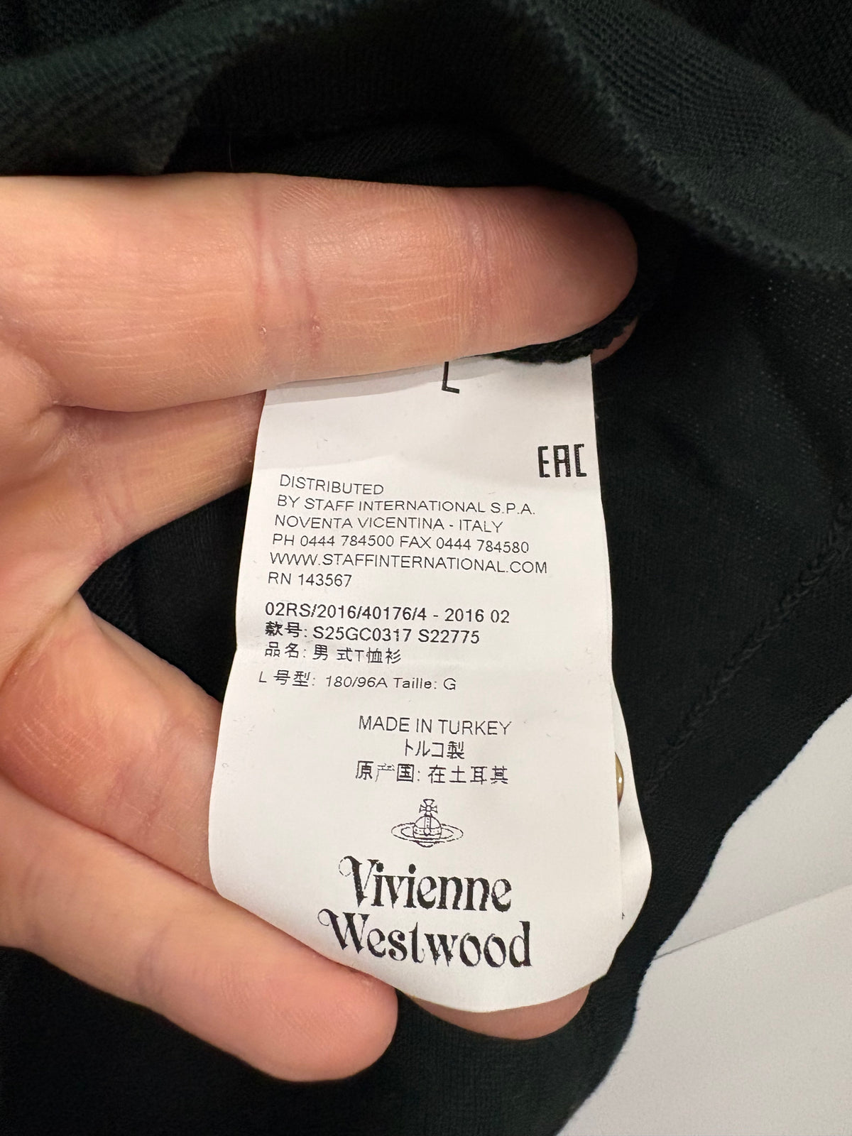 Vivienne Westwood Mens Dark Green Cotton Polo Shirt Size L