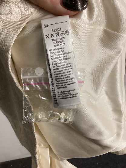 BNWT Monsoon Cream Simran Beaded Dress Size 14
