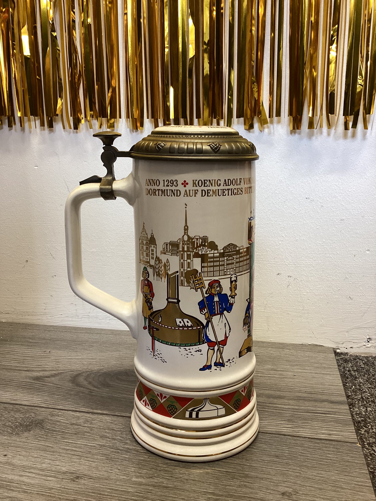 Limited Edition Dortmunder Unionbrauerei Porcelain Beer Stein 1993