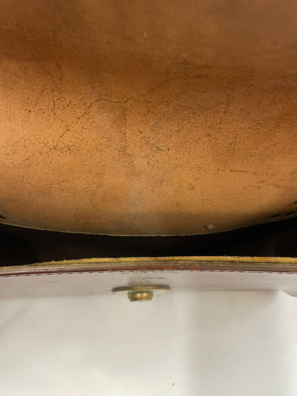 Vintage Brown Leather Messenger Bag