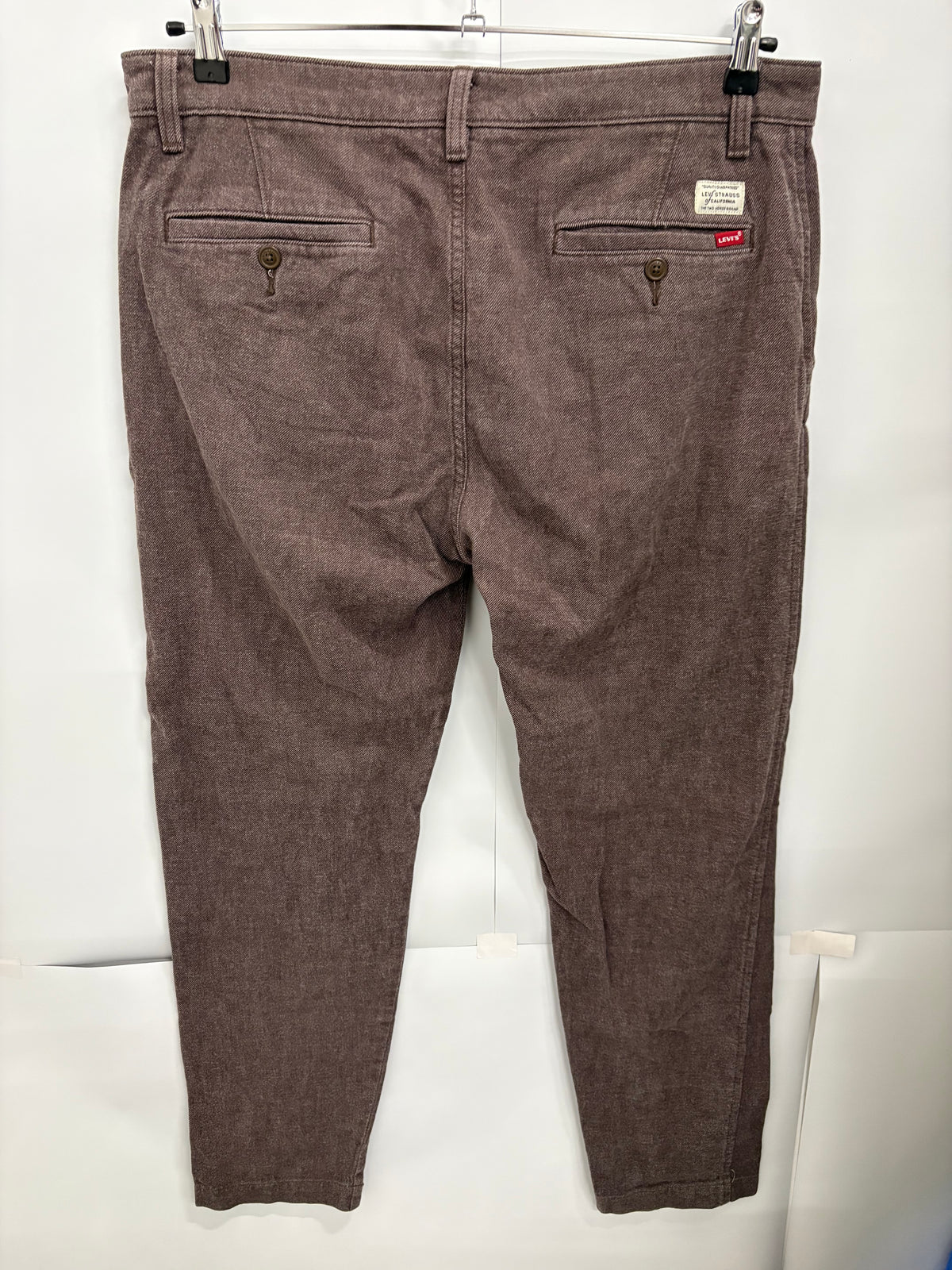 Levi's Brown XX Chino Standard Taper Mens Trousers Size 34/34