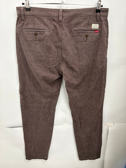 Levi's Brown XX Chino Standard Taper Mens Trousers Size 34/34