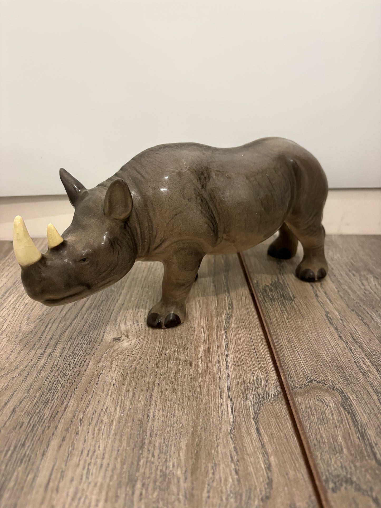 Vintage Melba Ware Ceramic Rhinoceros Figurine