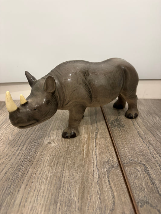 Vintage Melba Ware Ceramic Rhinoceros Figurine