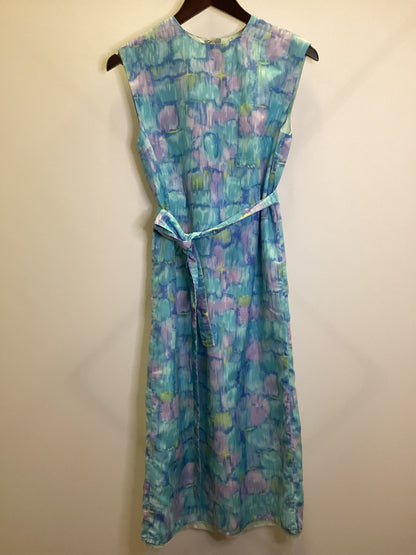 Vintage Soft Blue and Purple Shift Dress