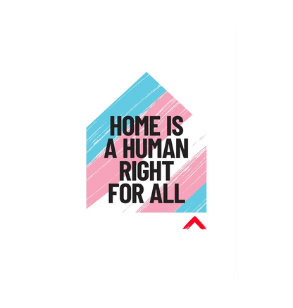 White Home is a Human Right for All A3 Art Print