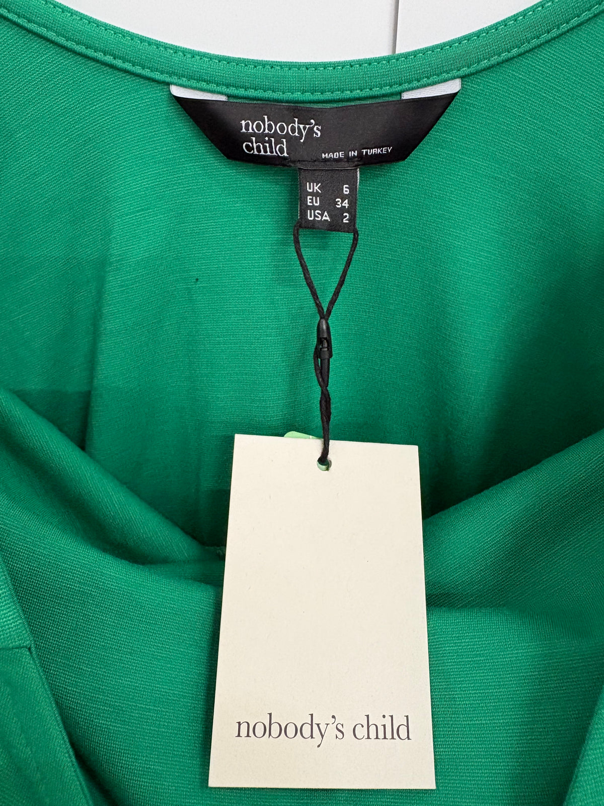 Nobody's Child Green Short-Sleeve Colorado Midi Dress Size 6 - BNWT