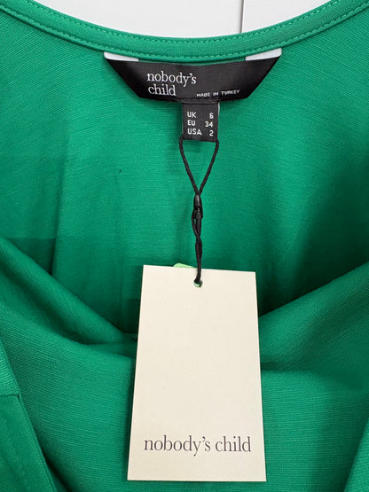 Nobody's Child Green Short-Sleeve Colorado Midi Dress Size 6 - BNWT