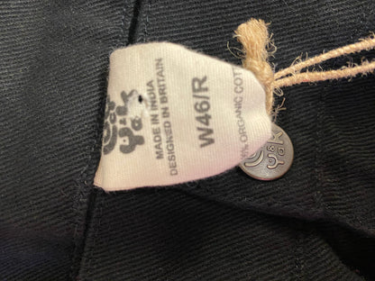 BNWT Lucy and Yak Cole Baggy Wide Leg Denim Jeans Black Size 46R