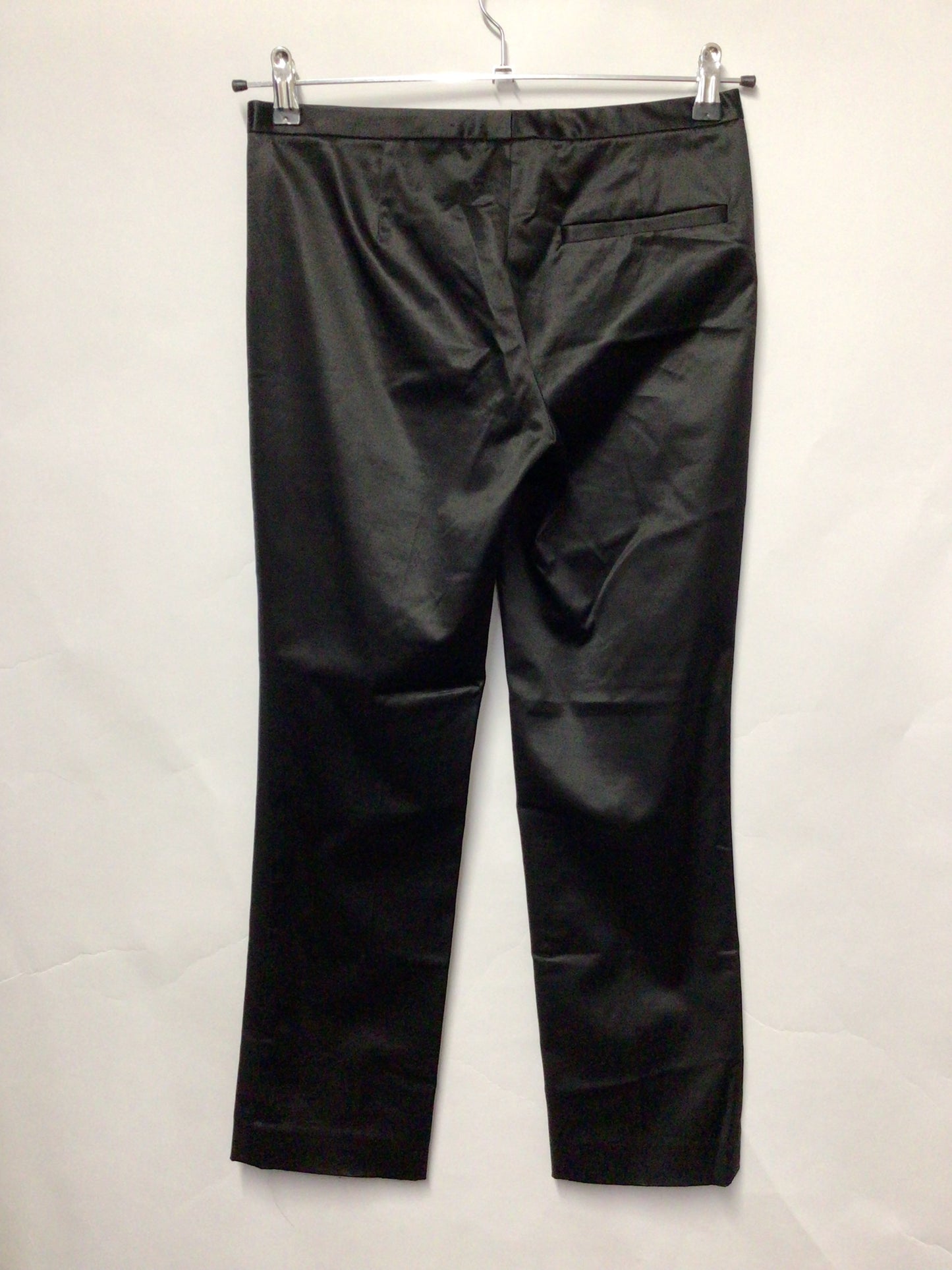 Theory Black Satin Tailored Trousers US 2/UK 6