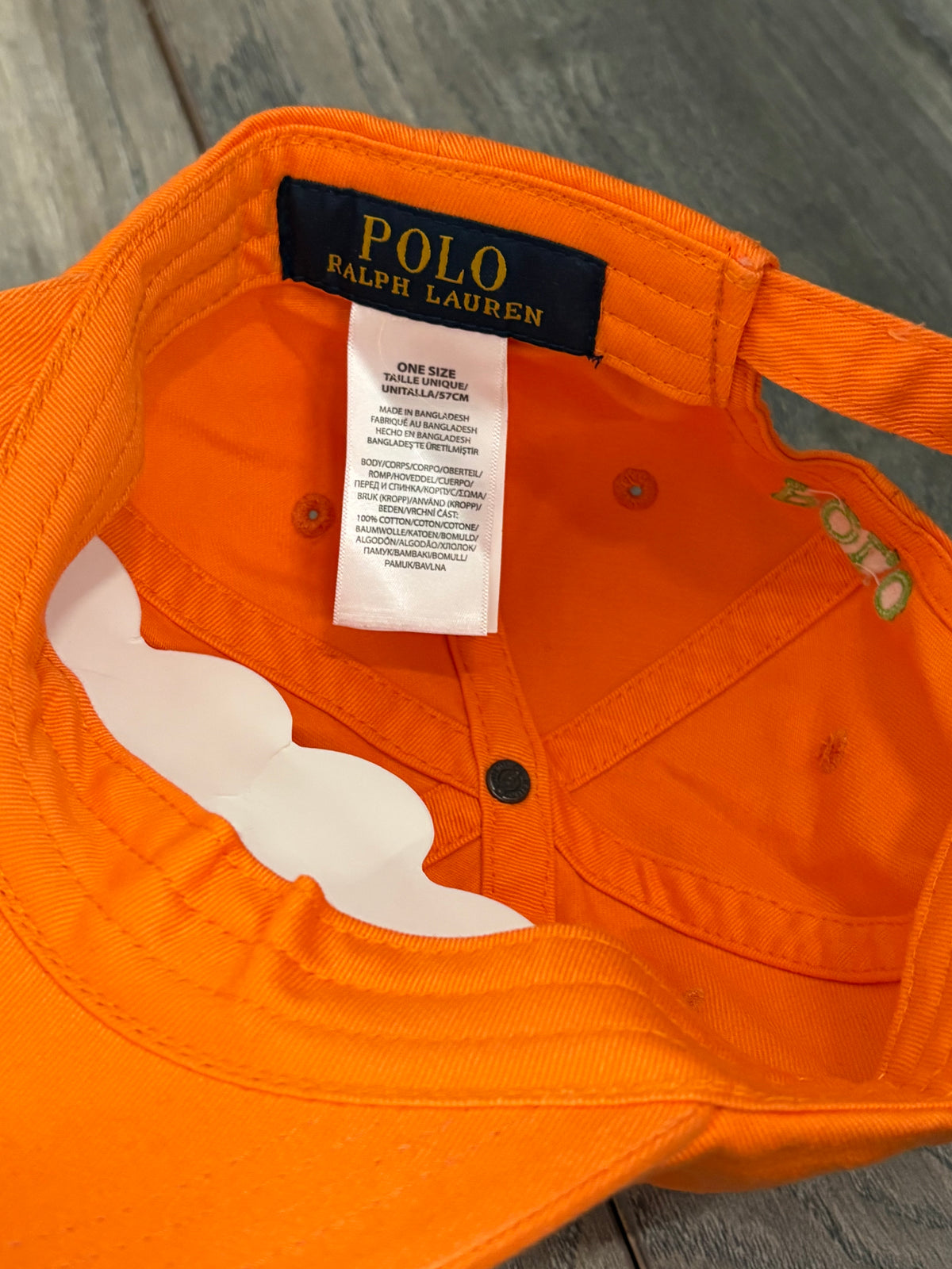 Polo Ralph Lauren Orange Men's Cotton Chino Ball Cap - BNWT