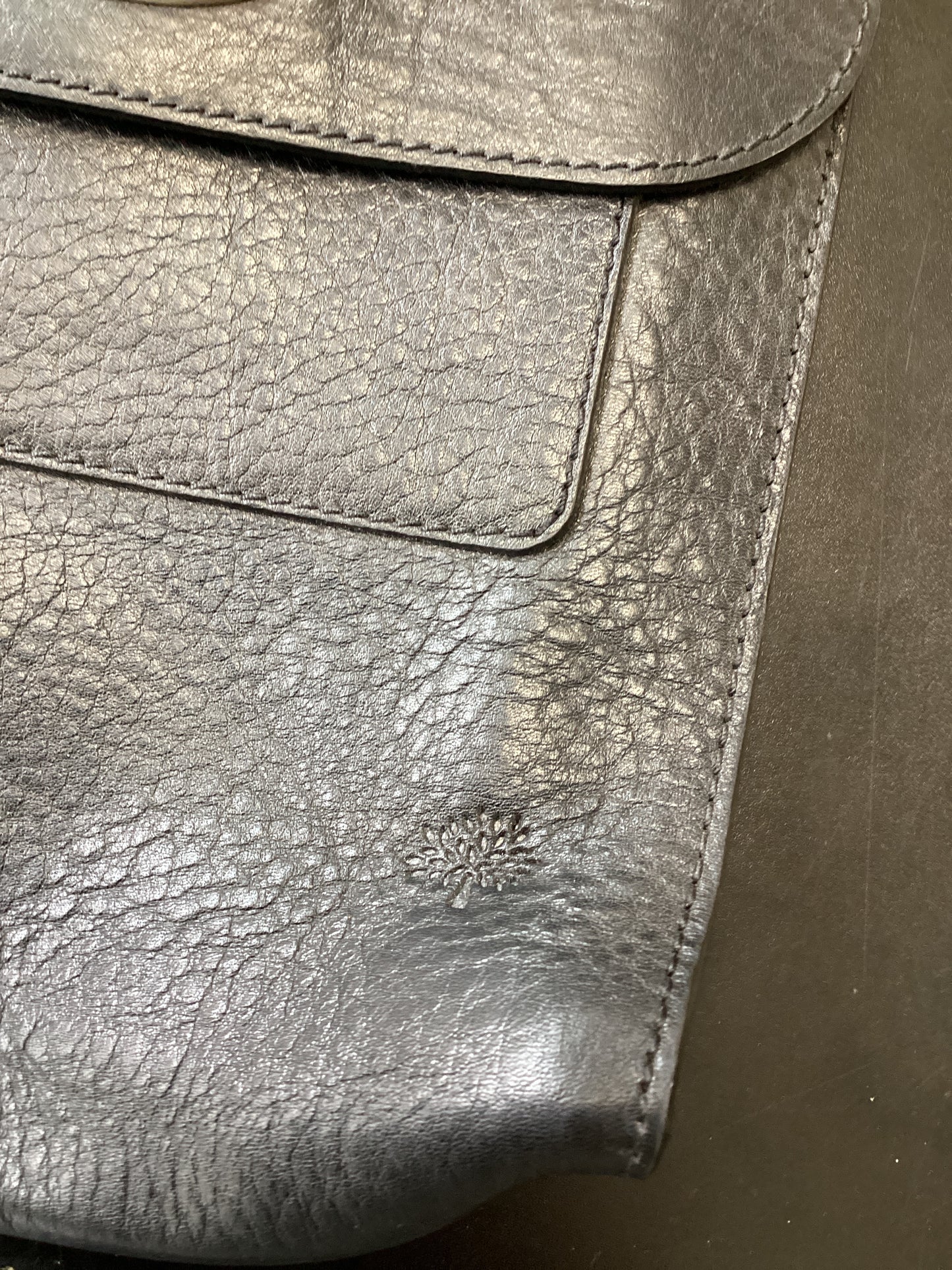 Vintage Black Leather Mulberry Small Anthony Bag