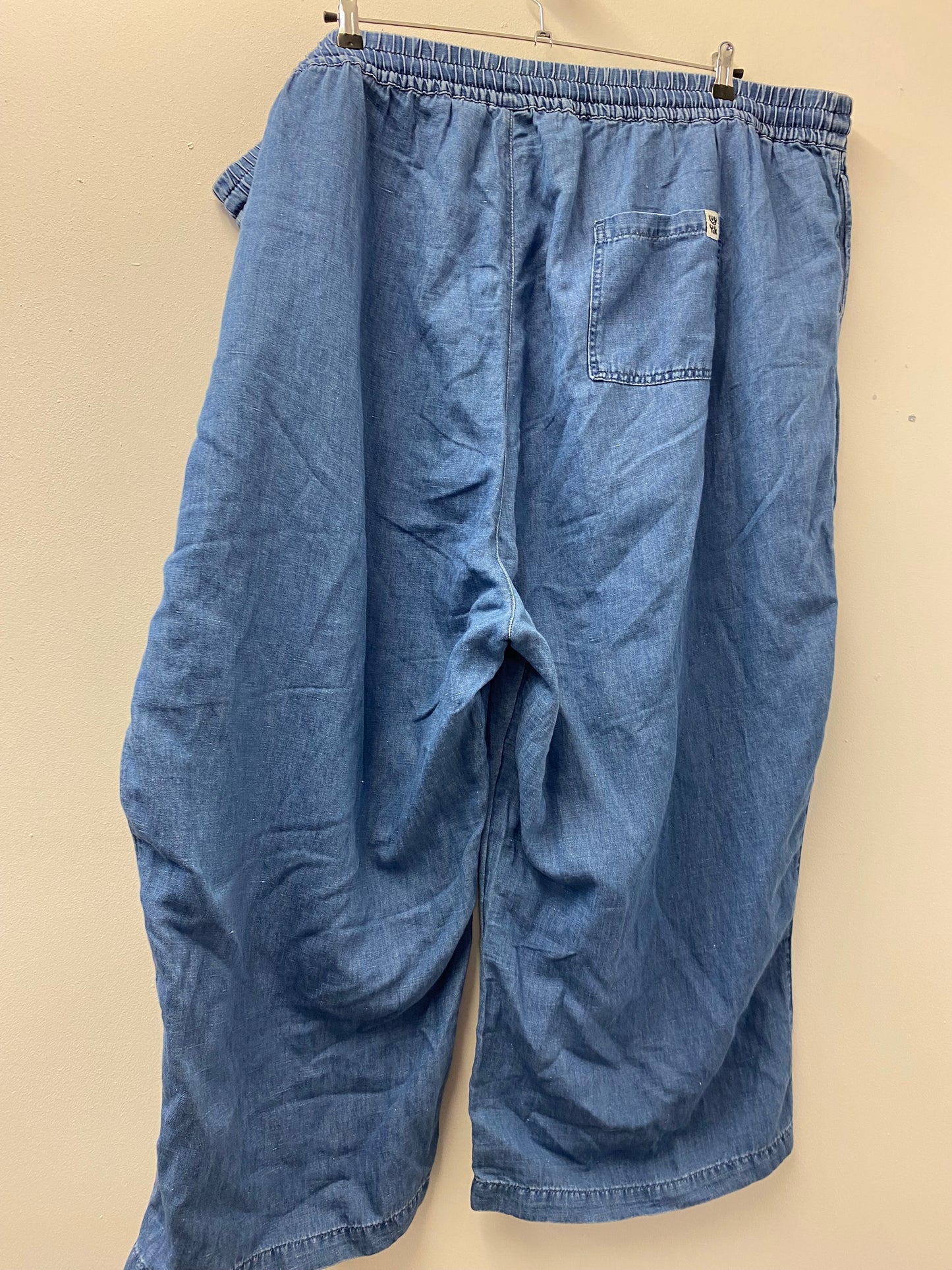 BNWT Lucy and Yak Chuck Trousers Organic Cotton and Hemp Blue 4XL