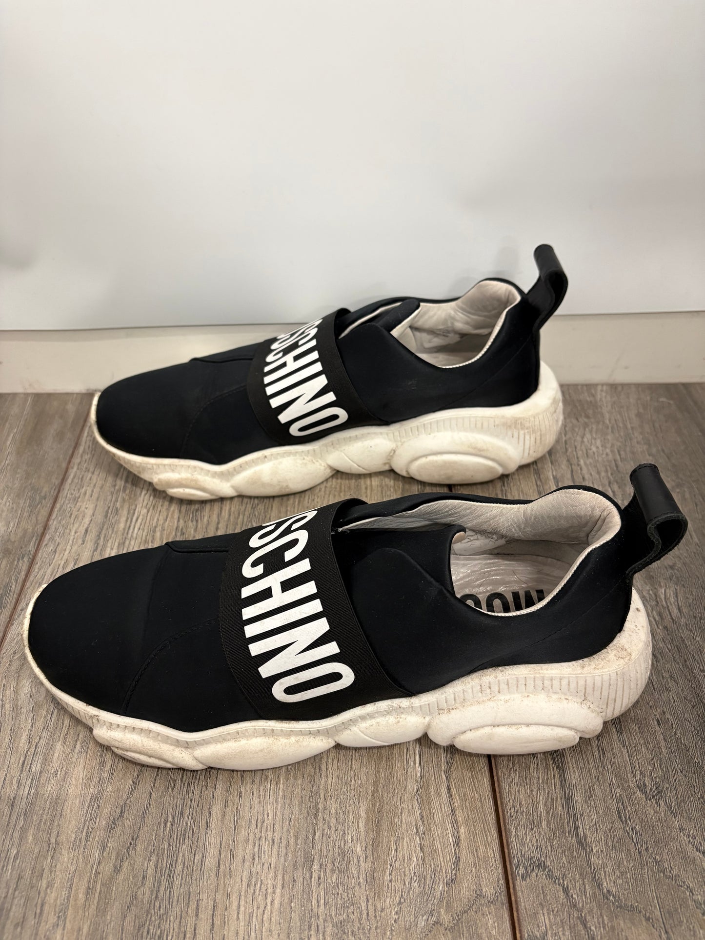 Moschino Black Slip-On Trainers Size 6.5 (EU 40)